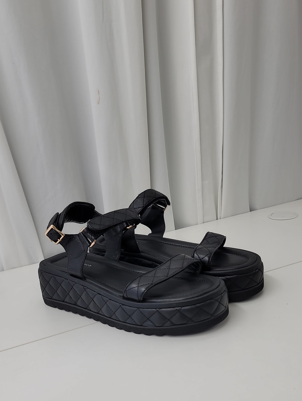 Tony Bianco Zahara Platform Sandals in Black Nappa Size 10